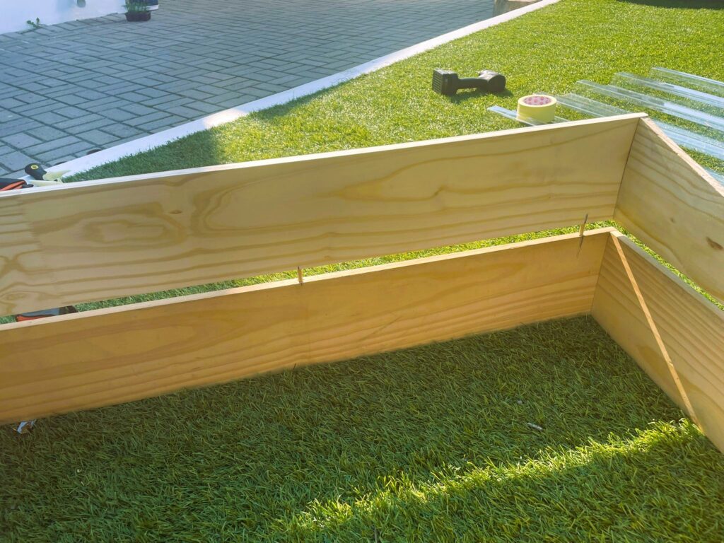 Main frame seed starter box from scrap wood