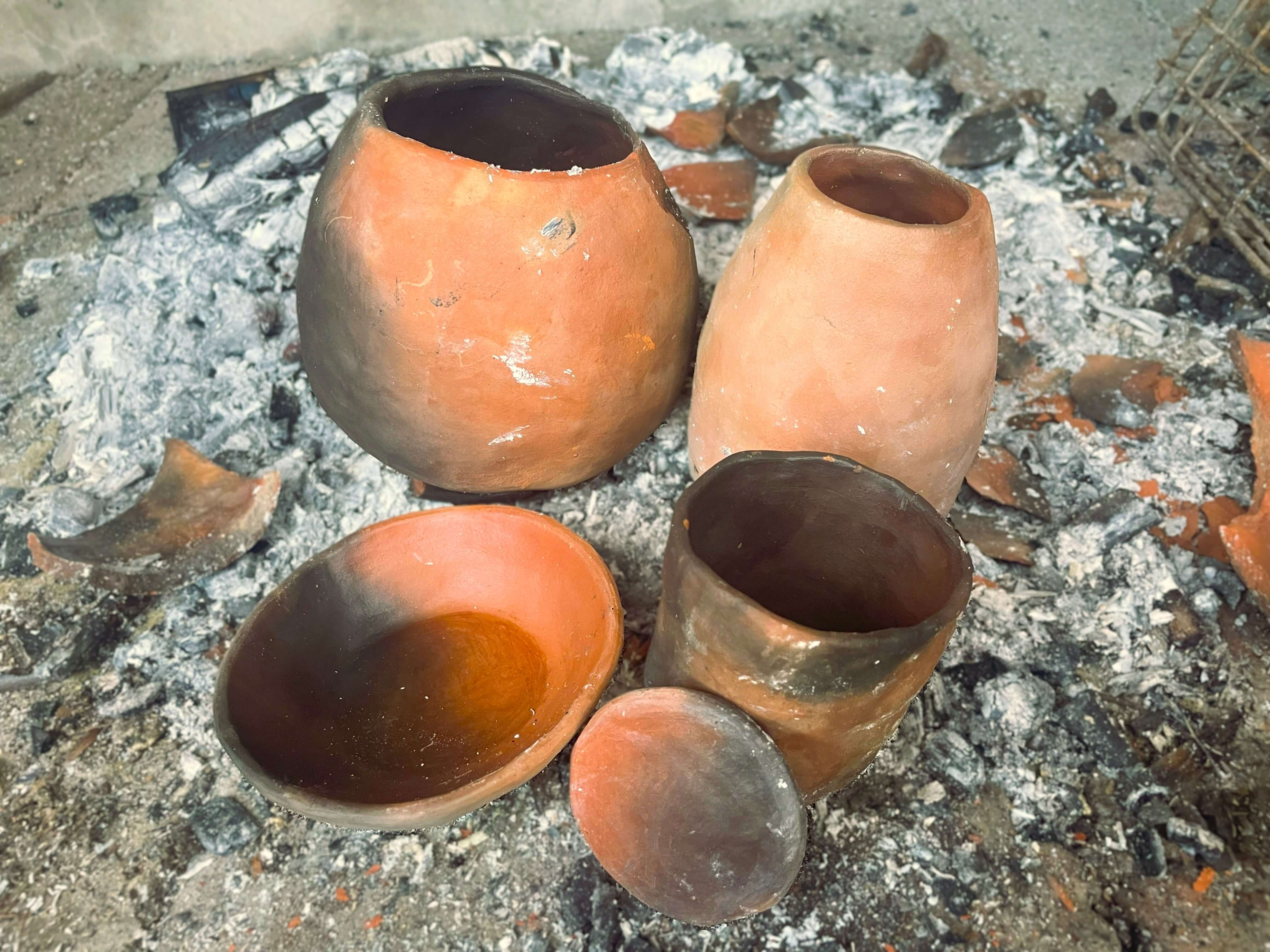 fired homemade ollas for garden irrigation